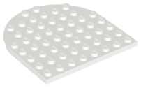 Plate 8 x 8 with Rounded End in White