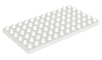 Duplo Plate 6 x 12 in White