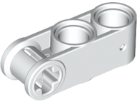Technic Axle and Pin Connector Perpendicular 3L with 2 Pin Holes in White