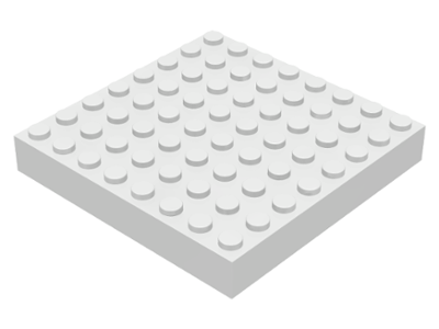 Brick 8 x 8 in White