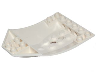 Brick Wedged, Curved Inverted 8 x 6 x 2 Cockpit in White
