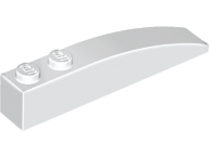 Brick Curved 6 x 1 in White