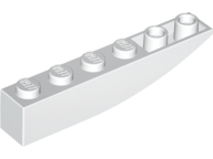 Brick Curved Inverted 6 x 1 in White