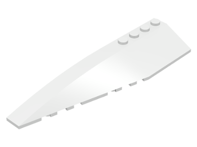 Brick Wedged, Curved 12 x 3 Left in White