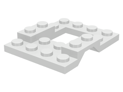 Vehicle Base 4 x 5 with Wheel Arches, 2 x 2 Opening in White