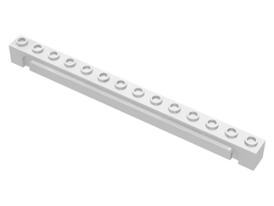 Brick Special 1 x 14 Grooved in White