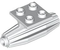 Engine, Strakes, 2 x 2 Thin Top Plate in White