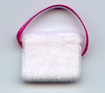 Belville, Handwarmer/Muff with Ribbon in White