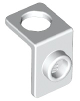 Minifig Neckwear Bracket [One Stud] in White