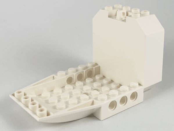 Aircraft Fuselage Angular Forward Section 6 x 10 x 5 (Cockpit) in White