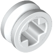 Technic Bush 1/2 Smooth with Axle Hole Semi-Reduced in White