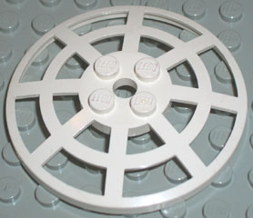 Dish 6 x 6 Inverted, Radar / Webbed [No Anti-studs] in White