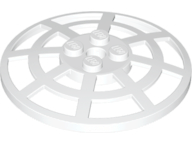 Dish 6 x 6 Inverted, Radar / Webbed [Anti-studs at 90°] in White