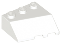 Brick Wedged, Sloped 45° 3 x 3 Left in White