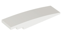Brick Curved 8 x 2 No Studs in White