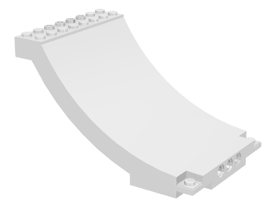 Sports Arena Section / Skateboard Ramp in White
