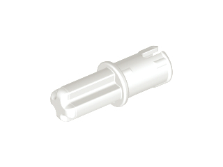 Technic Axle Pin with Friction Ridges Lengthwise in White