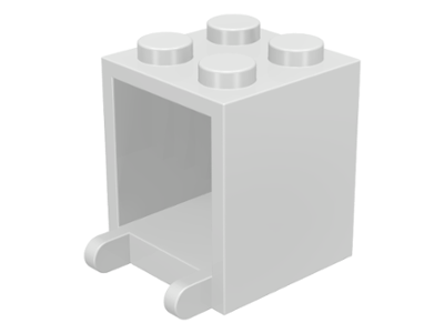 Box 2 x 2 x 2 [Solid Studs] in White