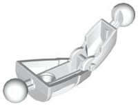 Large Figure Skeletal, Limb, with 2 Ball Joints, and 1 Hole (Toa Nuva) in White