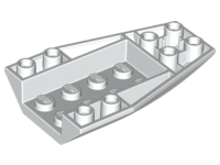 Brick Wedged, Curved Inverted 6 x 4 in White