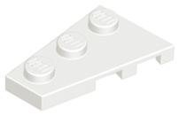 Wedge Plate 3 x 2 Left in White