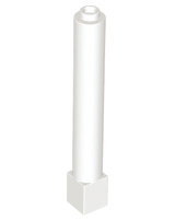 Support Round 1 x 1 x 6 Solid Pillar in White