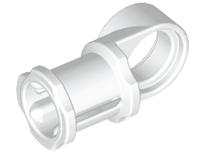Technic Axle and Pin Connector Toggle Joint Smooth in White