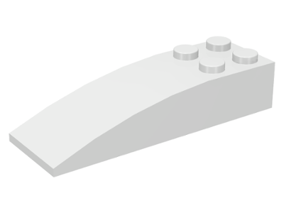 Brick Curved 6 x 2 in White