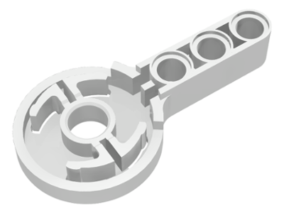 Technic Rotation Joint Disk with Pin Hole and 3L Beam Thick in White