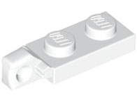 Hinge Plate 1 x 2 Locking with 1 Finger On End, without Groove in White