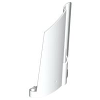 Technic Panel Fairing #21 Large Long, Small Hole, Side B in White