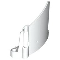 Technic Panel Fairing #23 Large Short, Small Hole, Side B in White