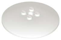 Dish 6 x 6 Inverted (Radar) with Solid Studs in White