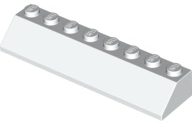 Brick Sloped 45° 2 x 8 in White