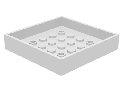 Box 6 x 6 Bottom in White