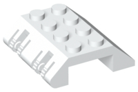 Slope 45° 4 x 4 Double with Locking Hinge in White