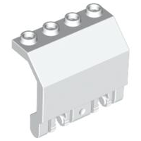 Hinge Panel 2 x 4 x 3 1/3 Locking Dual 2 Fingers in White