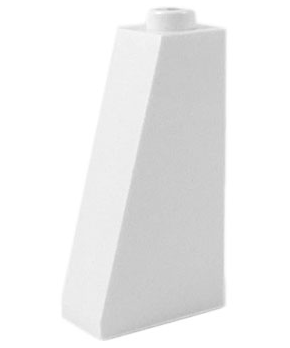 Brick Sloped 75° 2 x 1 x 3 with Open Stud in White