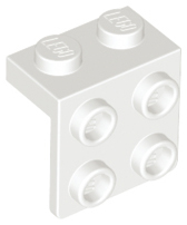 Bracket 1 x 2 - 2 x 2 in White
