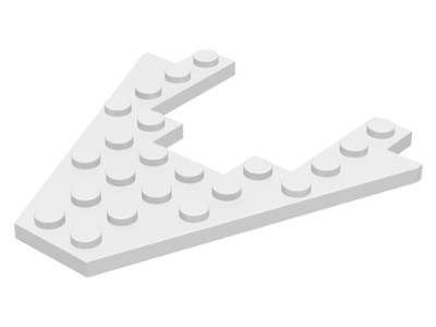 Wedge, Plate 8 x 8 with 4 x 4 Cutout in White