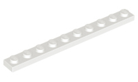 Plate 1 x 10 in White