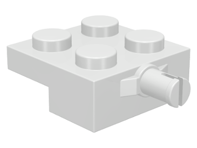 Plate Special 2 x 2 with Wheel Holder in White