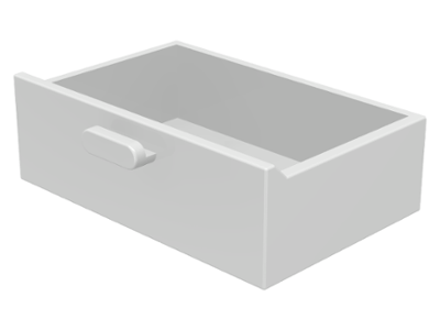 Cupboard 2 x 3 Drawer in White