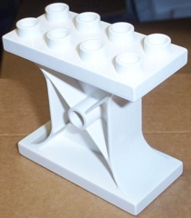 Duplo Support Brick 2 x 4 x 3 in White