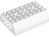 Brick Curved 8 x 6 x 2 Double in White