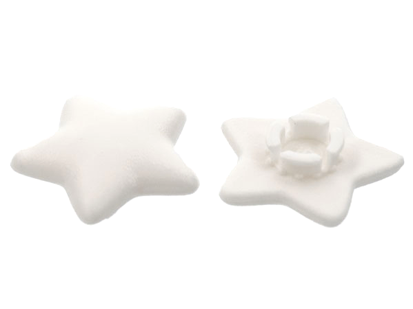 Clikits Icon, Star 2 x 2 Small with Pin [Frosted] in White