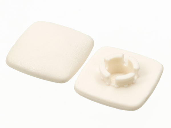Clikits Icon, Square 2 x 2 Small with Pin [Frosted] in White