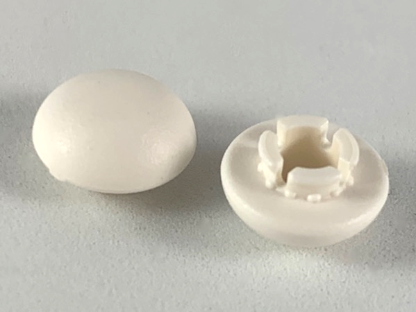 Clikits Icon, Round 2 x 2 Small, Thick with Pin in White