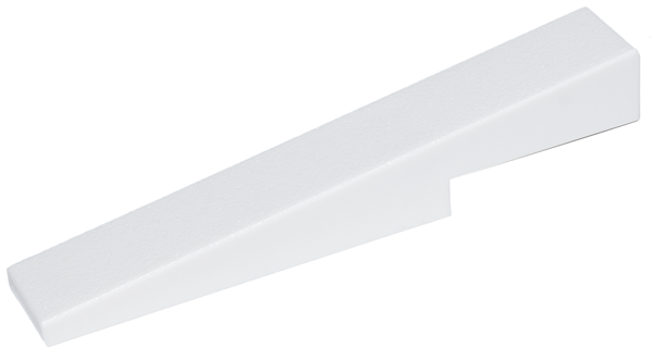 Brick Sloped 1 x 6 x 1 with 1 x 2 x 1/3 Cutout in White
