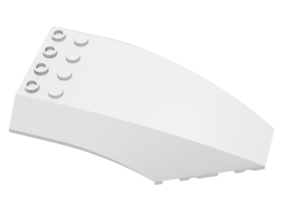 Windscreen 10 x 6 x 2 Curved in White